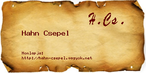 Hahn Csepel névjegykártya